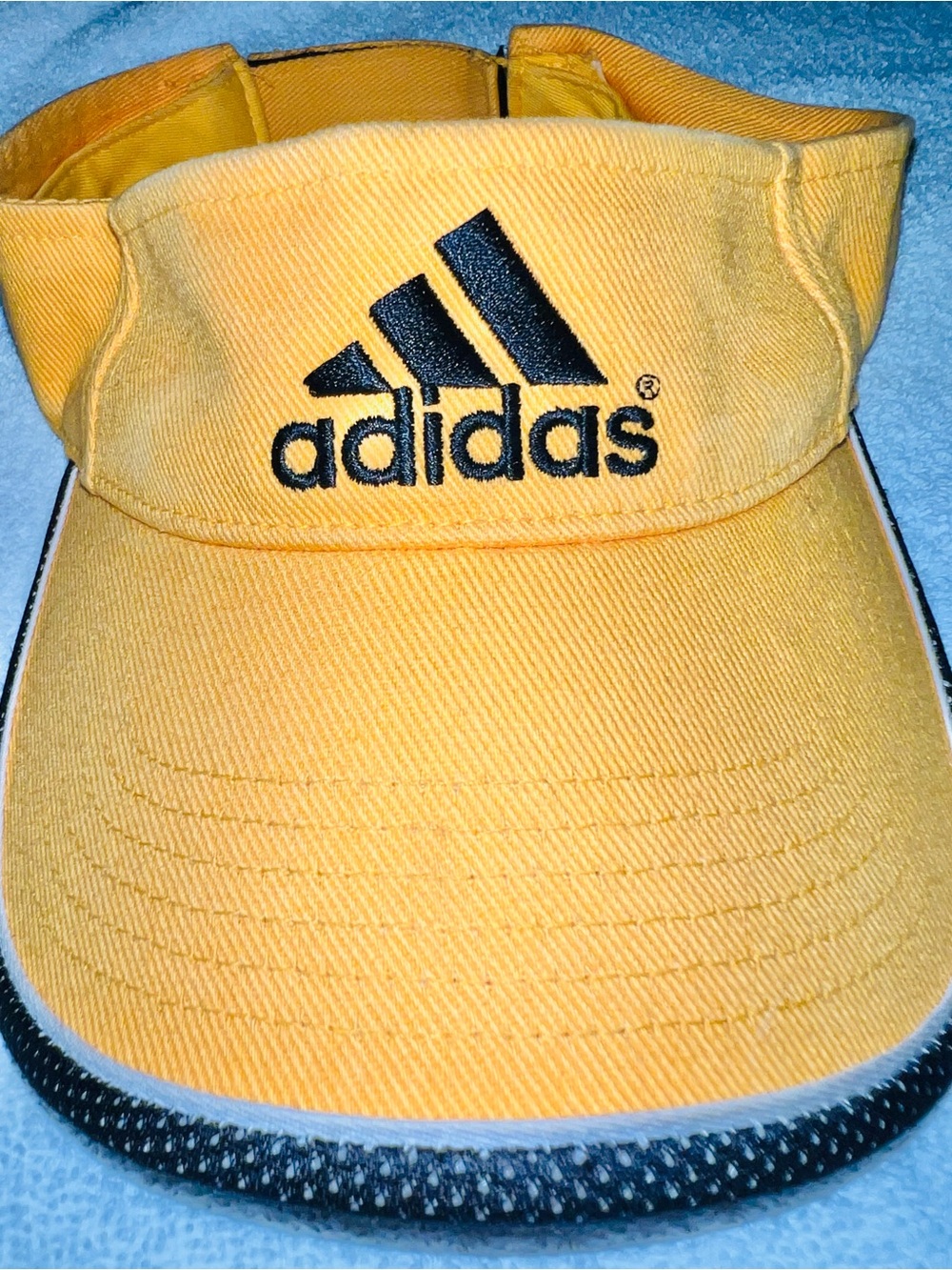 ADIDAS Yellow Vintage Visor with Black Logo Patch